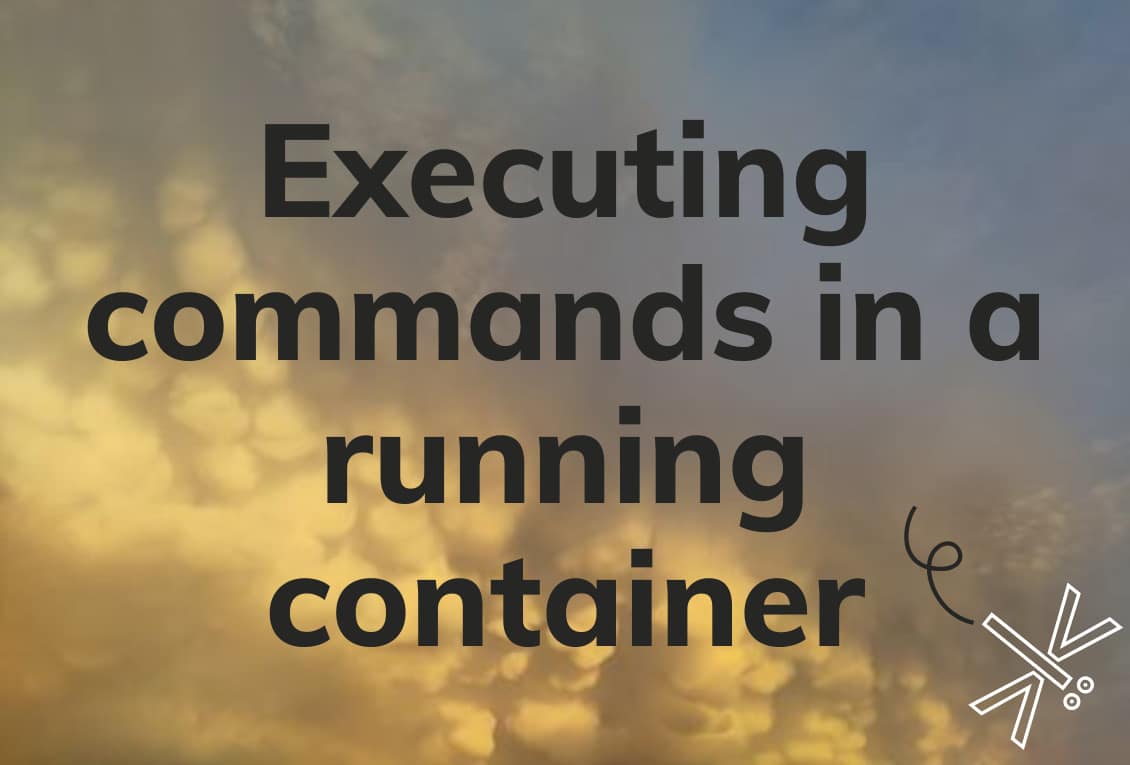 executing commands in a running container